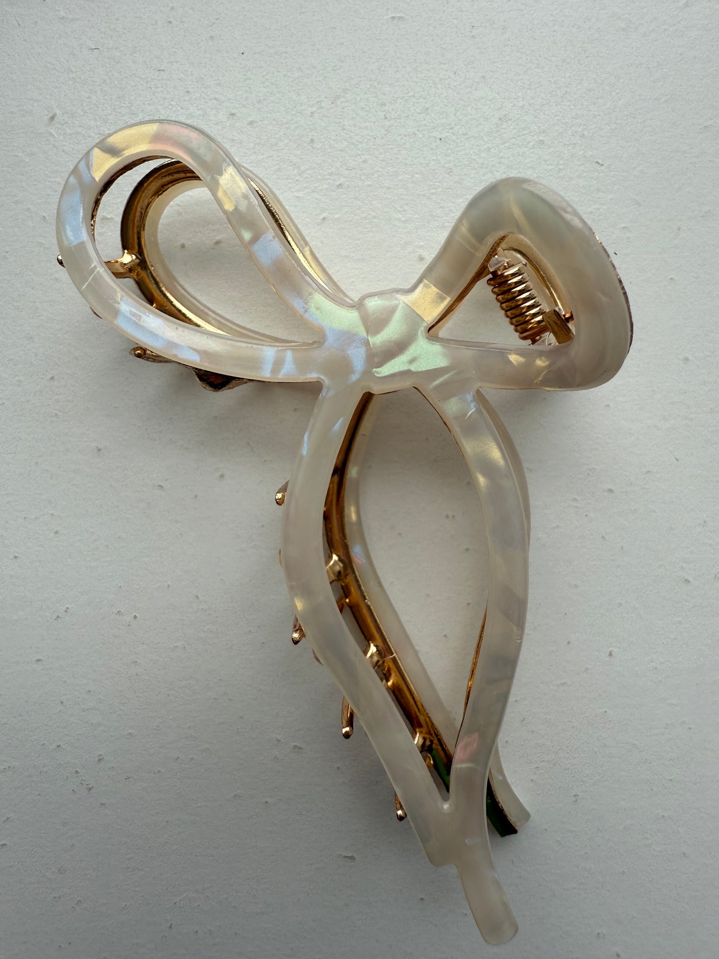 Ivory Bow Clip