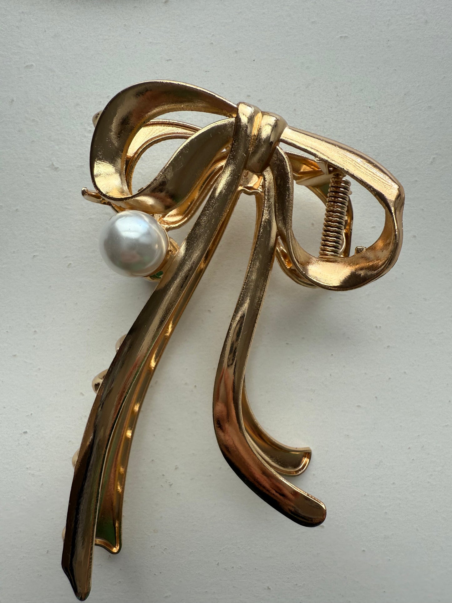 Gold Bow Clip