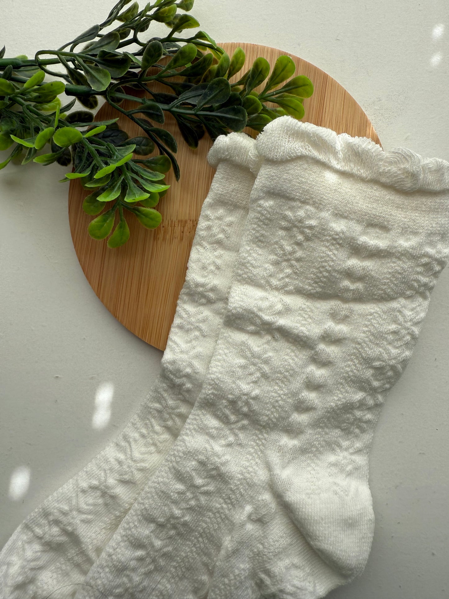 White Pattern Socks
