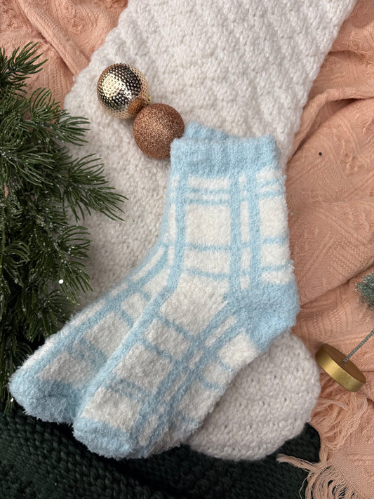 Plaid Fuzzy Socks